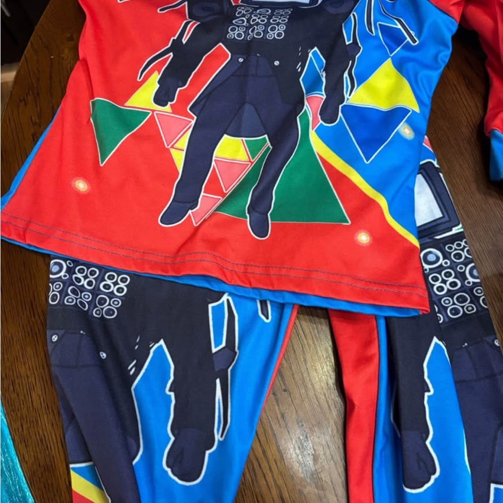 Among us Colorful Robot Print Pajama Set